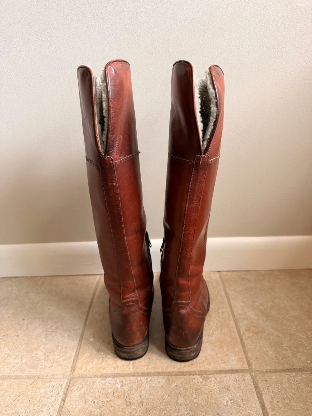 Women’s Victoria Shearling Tall Frye boots - Brown